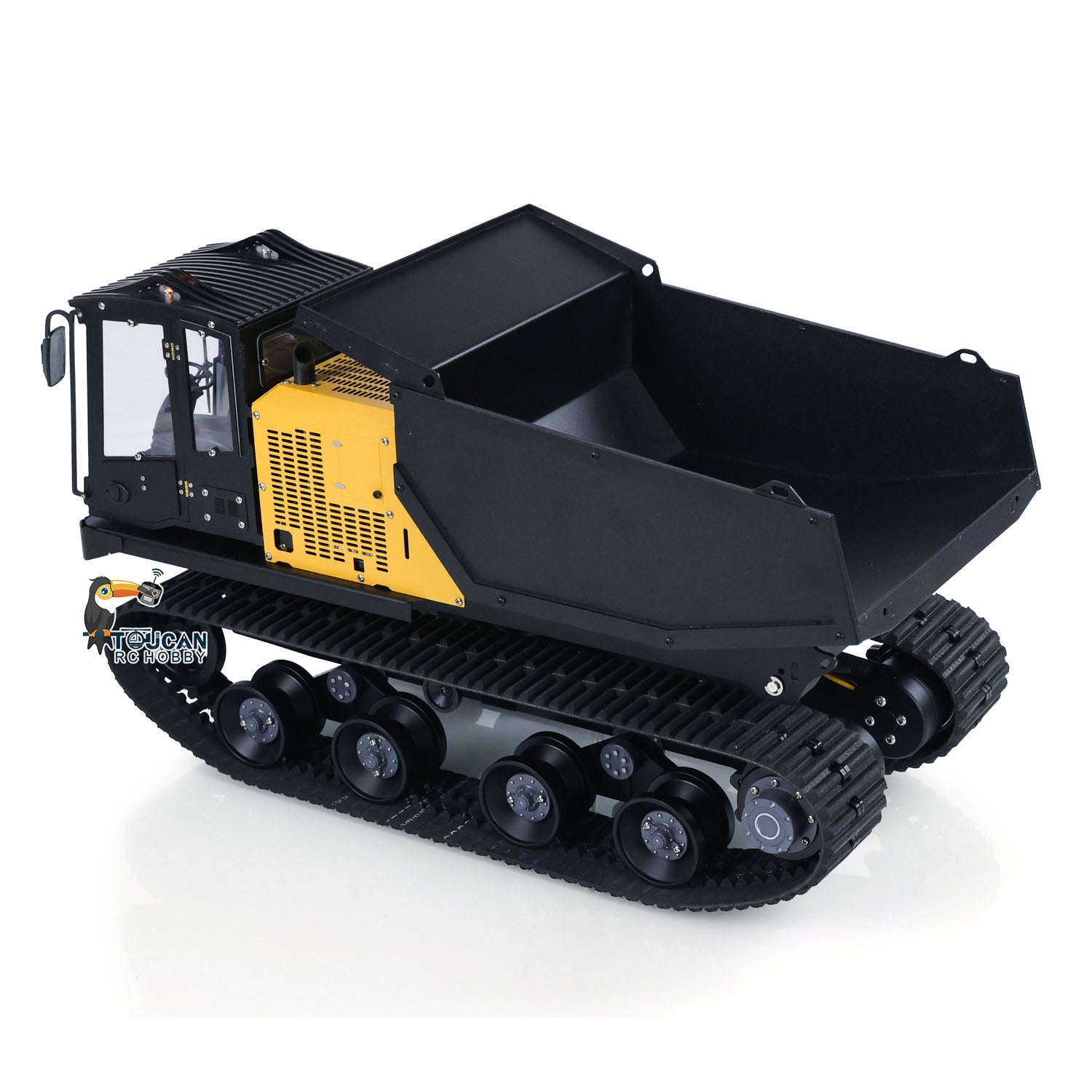 1/14 Scale RC Hydraulic Crawler Dump Truck - Metal Construction, RTR with Remote Control, Tracked Tipper & ST8 Light/Sound Effects - Perfect for Construction Site Play, RC Hobbyists & Collectors