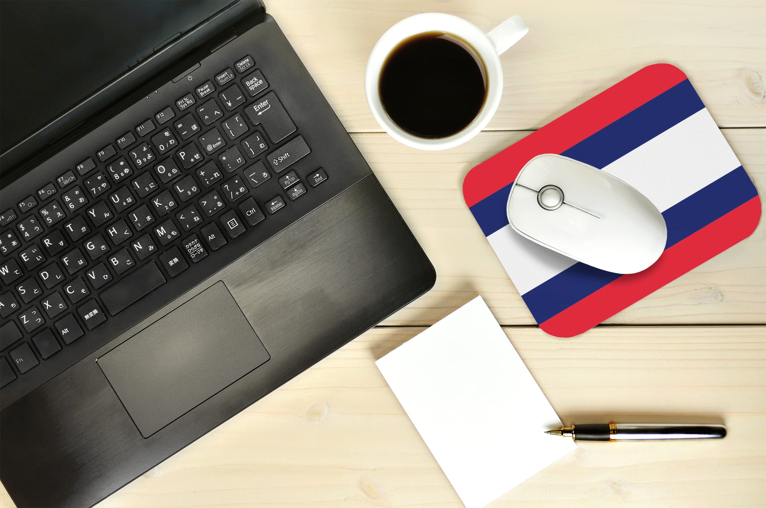 Thailand Flag Mouse Pad - Non-Slip Rubber Base, Comfortable Wrist Support for Office & Gaming - Perfect for Home, Work, and Patriotism Display