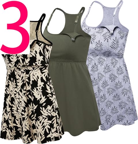 Grey Print+leaf+army Green 3pack