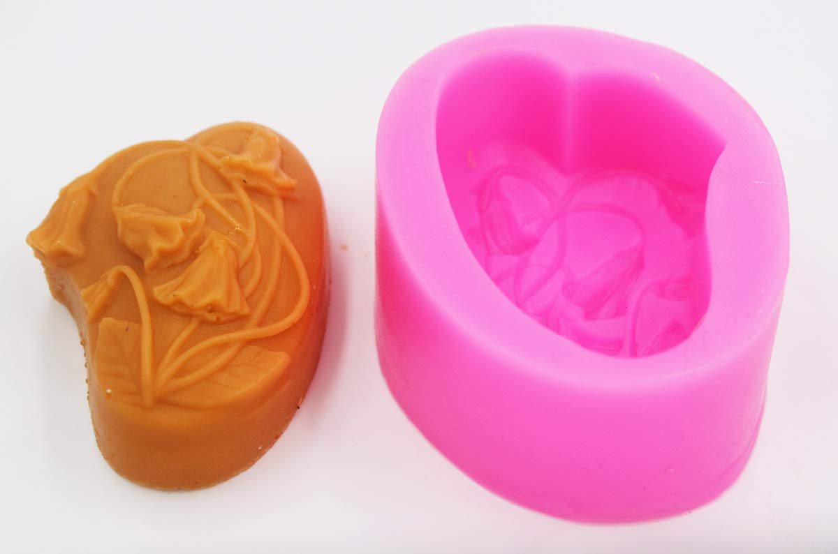 Longzang Flower Silicone Soap Molds for DIY Handmade Soap Making - Perfect for Crafting, Bath Bombs, Wedding Favors & Home Decor Gifts