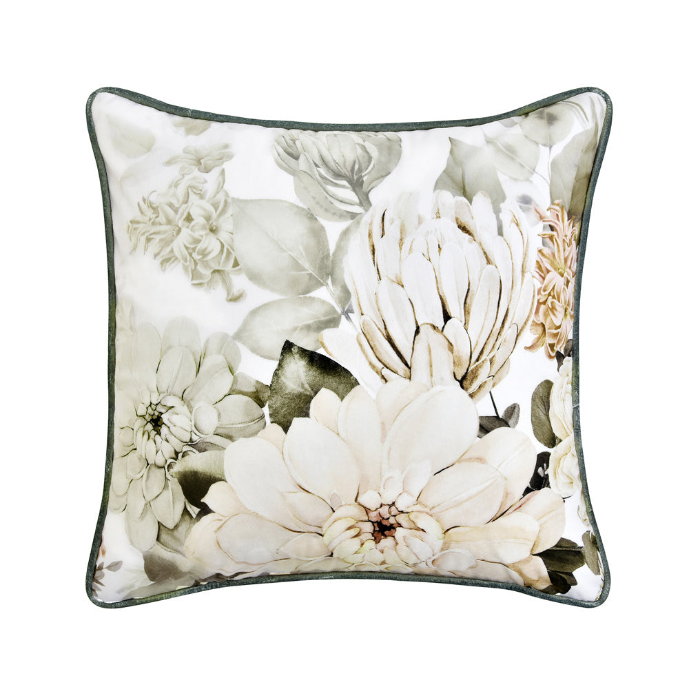 Giselle White Square Filled Cushion - Soft Decorative Throw Pillow for Sofa, Bed, Living Room & Home Decor - Perfect for Cozy Comfort and Stylish Interior Design