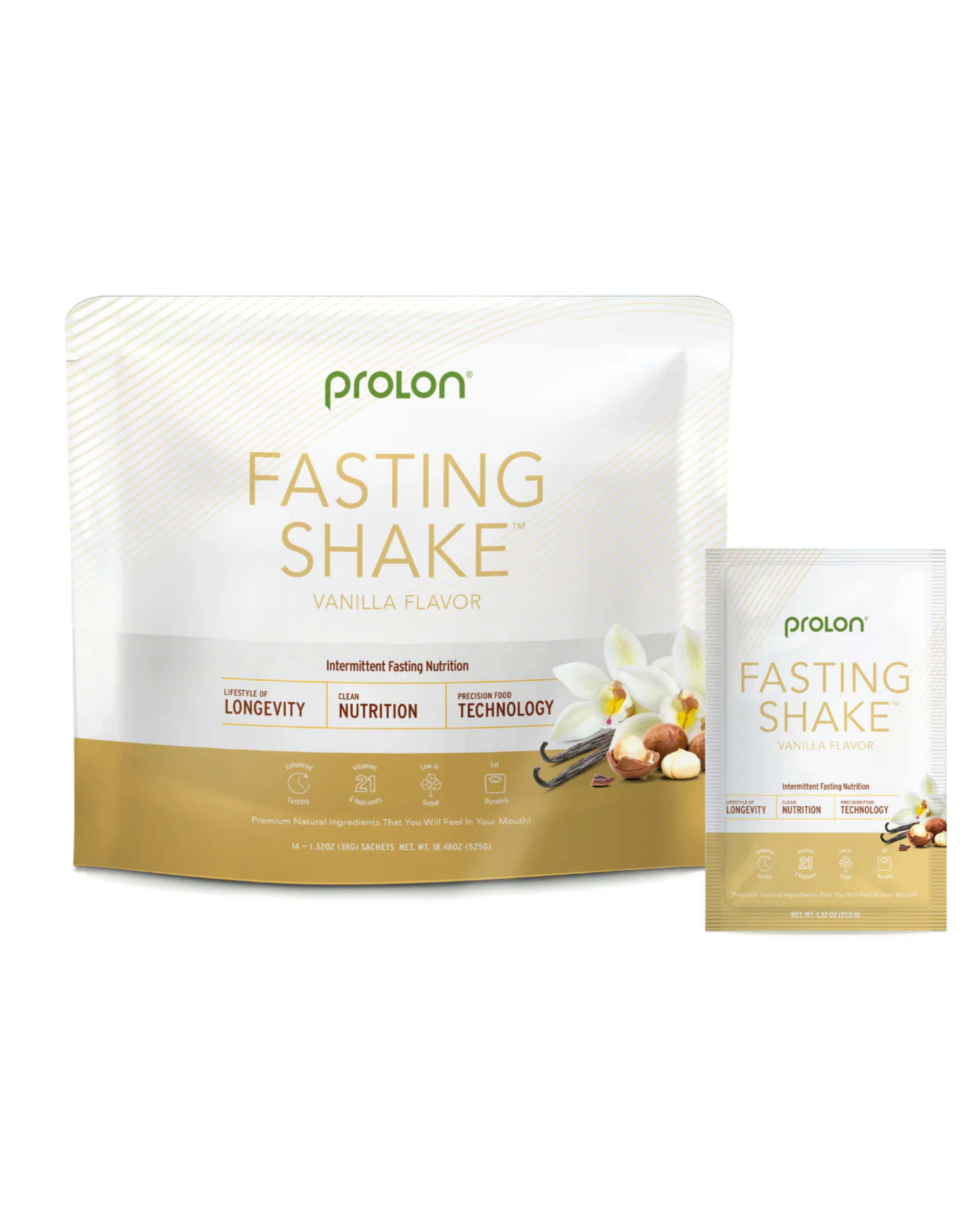 Prolon Life Fasting Shake - Meal Replacement Powder for Intermittent Fasting & Weight Loss - Keto-Friendly, Plant-Based Protein Shake for Detox & Energy Boost - Perfect for Busy Lifestyles & Fitness Routines