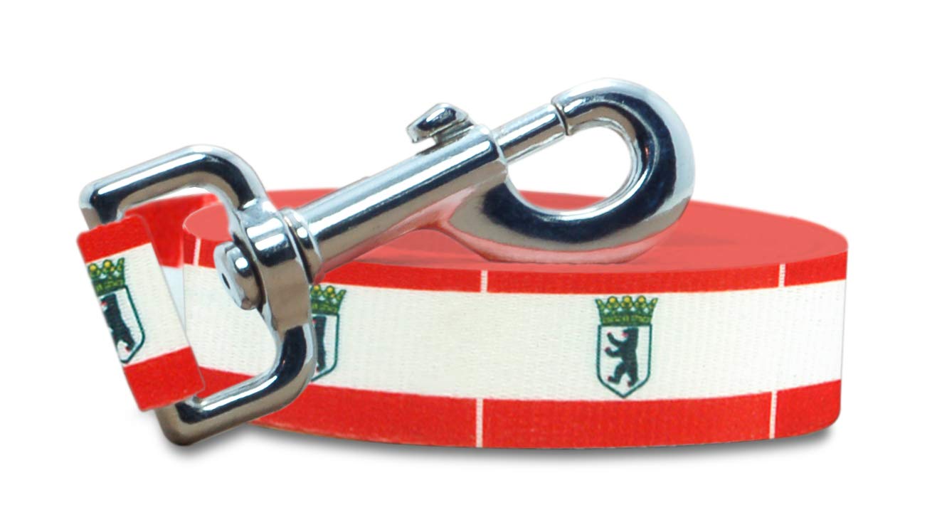 Berlin Flag Design Dog Leash - Durable & Safe for Daily Walks, National Holidays, Special Events & Festivals - 4ft or 6ft Length Options - Perfect for Patriotic Pet Owners & Outdoor Adventures