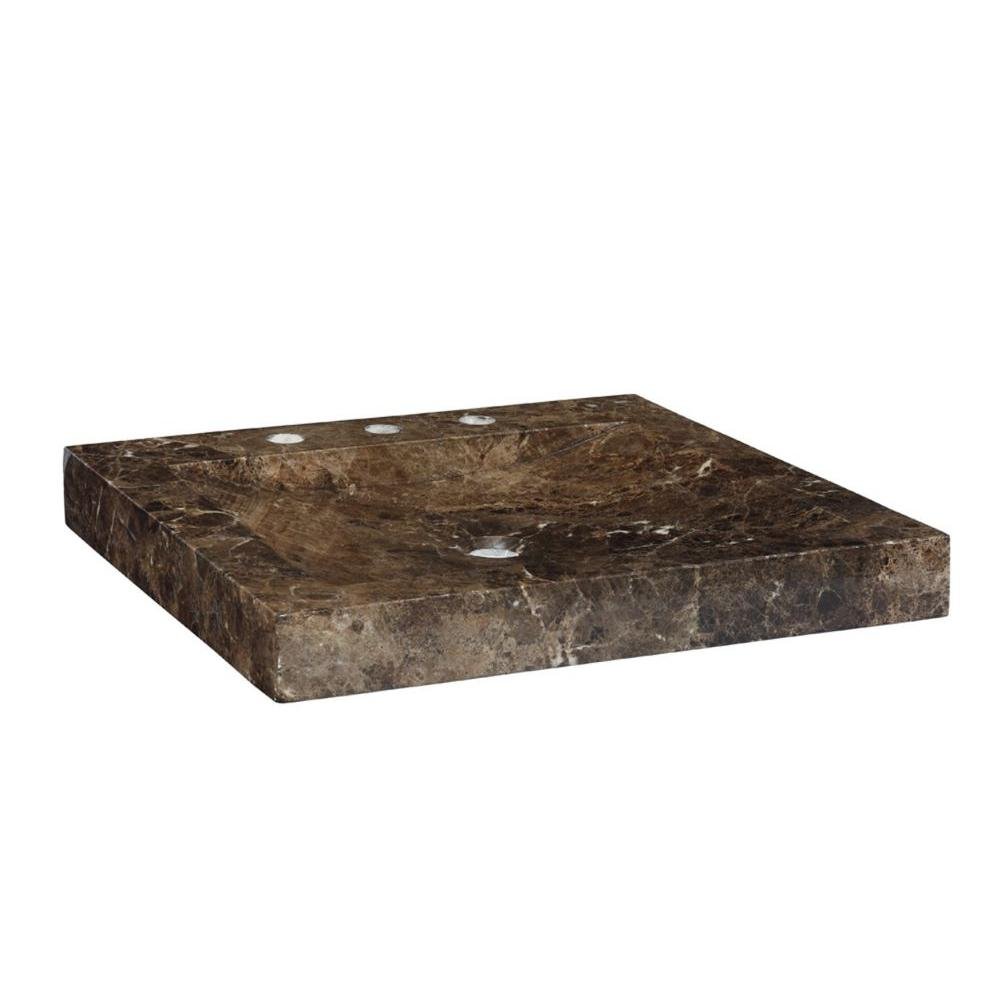 Ryvyr SVT300DE Dark Emperador Stone Vanity Top - Premium Bathroom Countertop for Modern & Luxury Home Decor