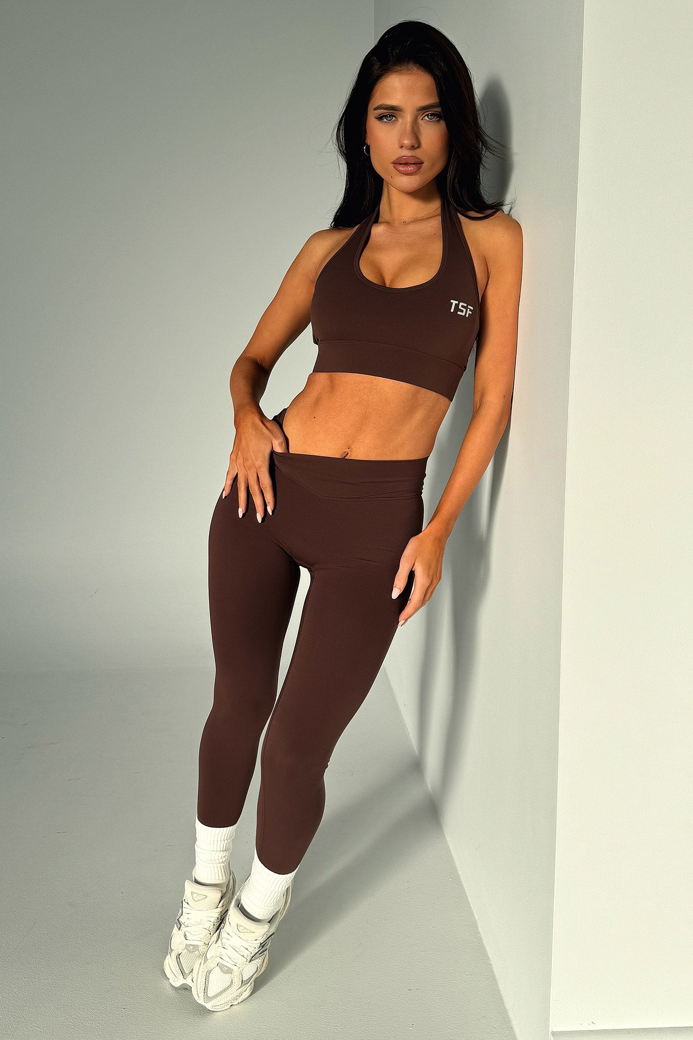 Kylo Sports Bra for Women - High Support Workout Top, Comfortable & Breathable, Brown - Perfect for Yoga, Running, Gym & Fitness Training