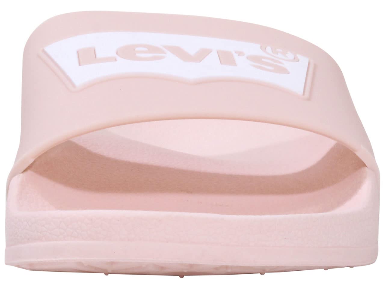 Levi's Women's Batwing Slide Sandals - Slip-On Comfort Shoes with Logo in Blush Pink, Size 8 (520245) | Perfect for Beach, Pool & Summer Outfits