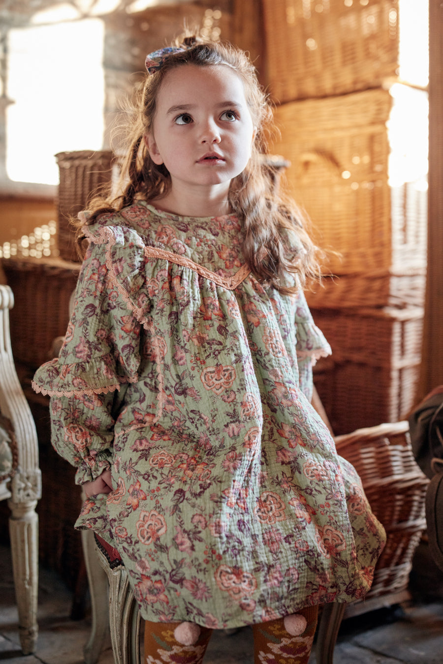 Louise Misha Lara Khaki Tropical Loon Girls Dress - Cute Summer Outfit for Beach, Vacation & Outdoor Adventures