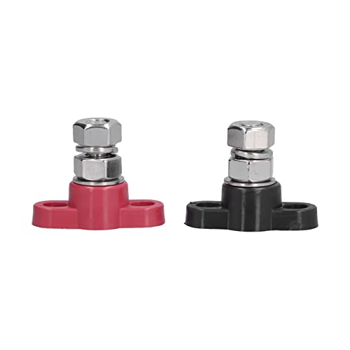 Stainless Steel Power Distribution Block Bus Bar Pair - Reliable Power Junction Post for Car Electrical System Upgrades | Perfect for Automotive Wiring, Marine, and RV Power Distribution