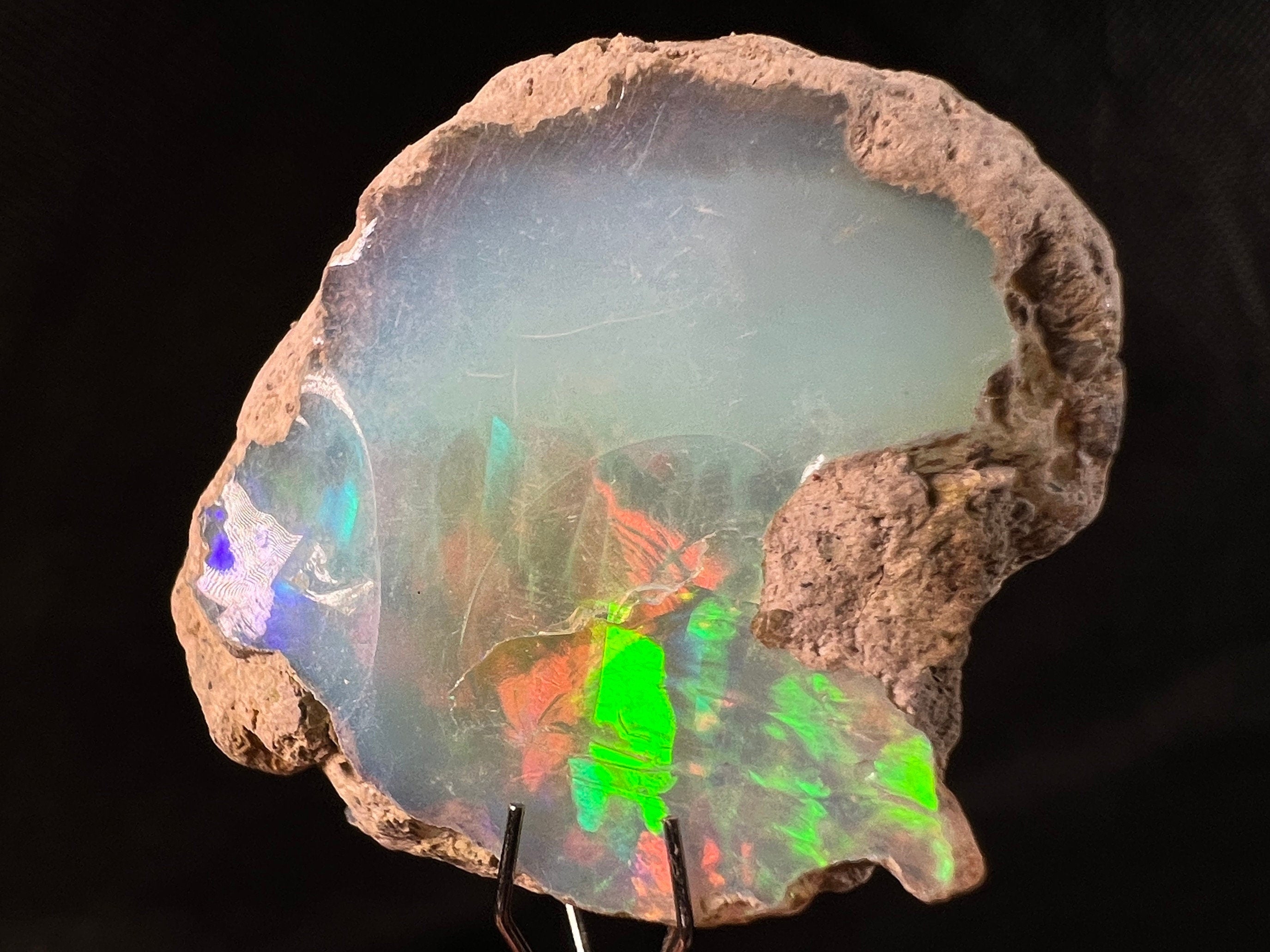Premium 5A Welo Opal Raw Crystal - Certified Cutting Grade Opal for Jewelry Making (50502) - Perfect for Rings, Necklaces & DIY Gemstone Crafts