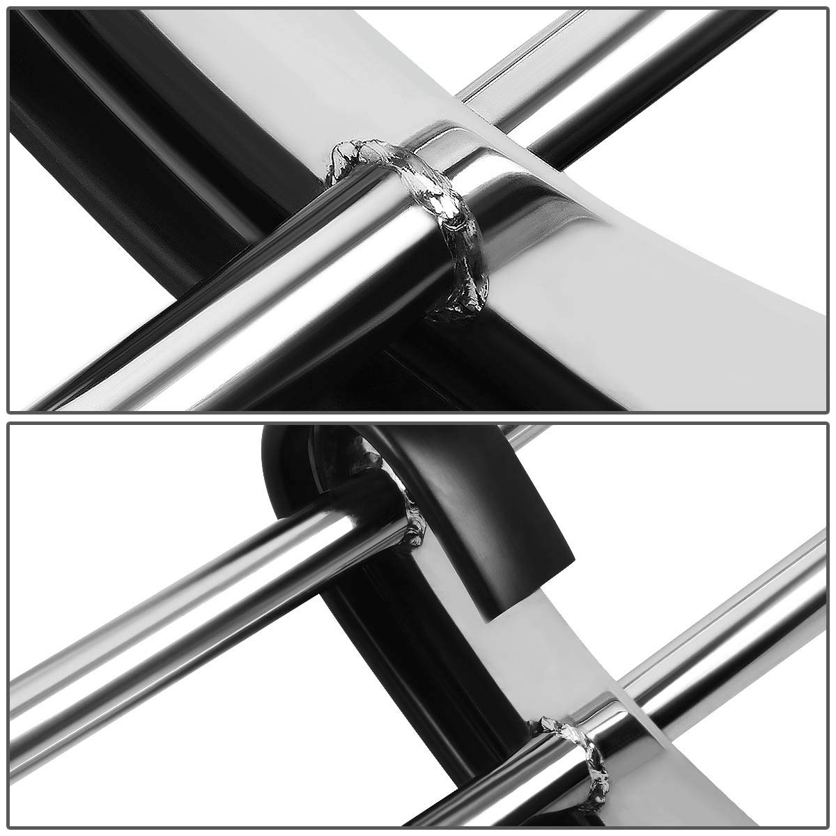 DNA Motoring RBG-006-SS Stainless Steel Rear Bumper Protector Guard for Trucks & SUVs - Heavy Duty Protection Against Scratches & Dents - Perfect for Off-Roading, Parking & Daily Driving