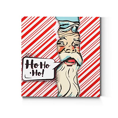 Wrapping Paper Santa Candy Stripe