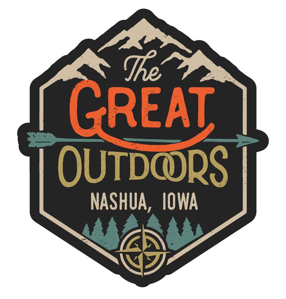 Nashua Iowa The Great Outdoors Design 4-Inch Refrigerator Magnet - Perfect for Home, Office & Travel Souvenirs
