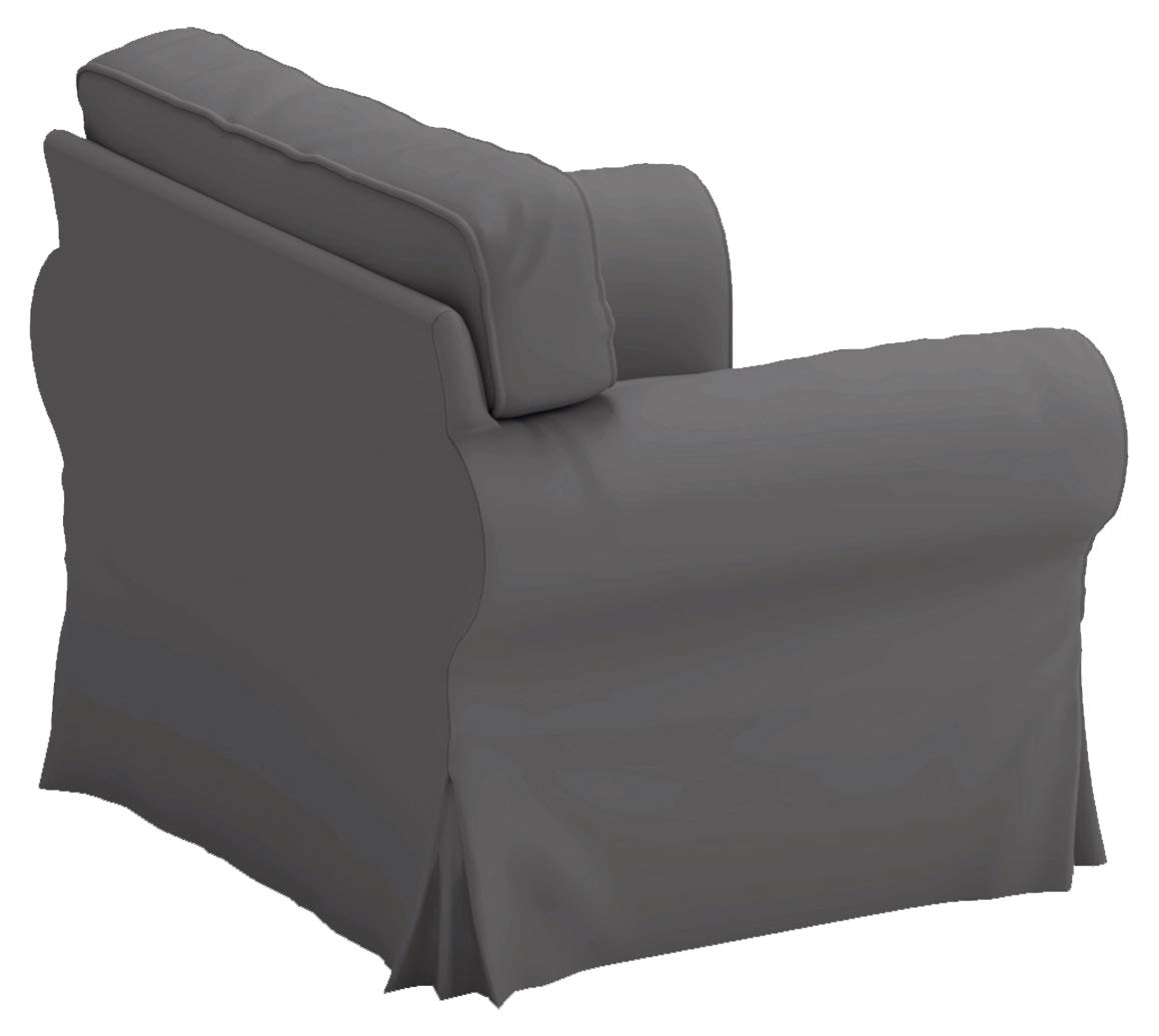 Custom-Made Sofa Covers for IKEA Ektorp Armchair - Polyester Flax Dark Gray Slipcovers | Perfect for Living Room, Office & Home Decor Protection