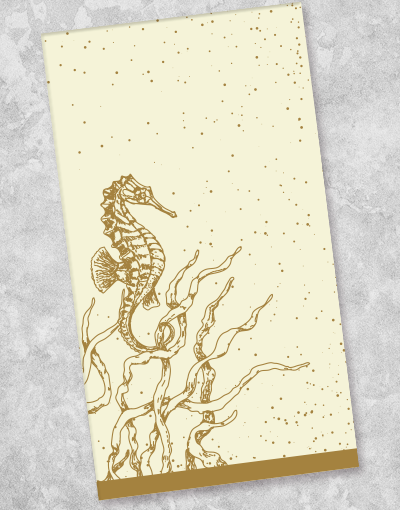 Golden Seas Premium Guest Towel Napkins - 40 Count Soft & Absorbent Paper Napkins for Parties, Weddings & Events - Elegant Dinner Table Decorations