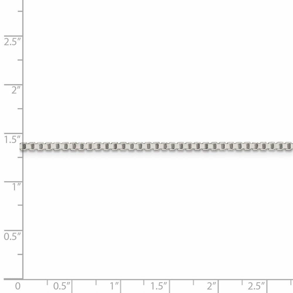 Sterling Silver Box Chain Necklace 1.9mm - Elegant Jewelry for Daily Wear