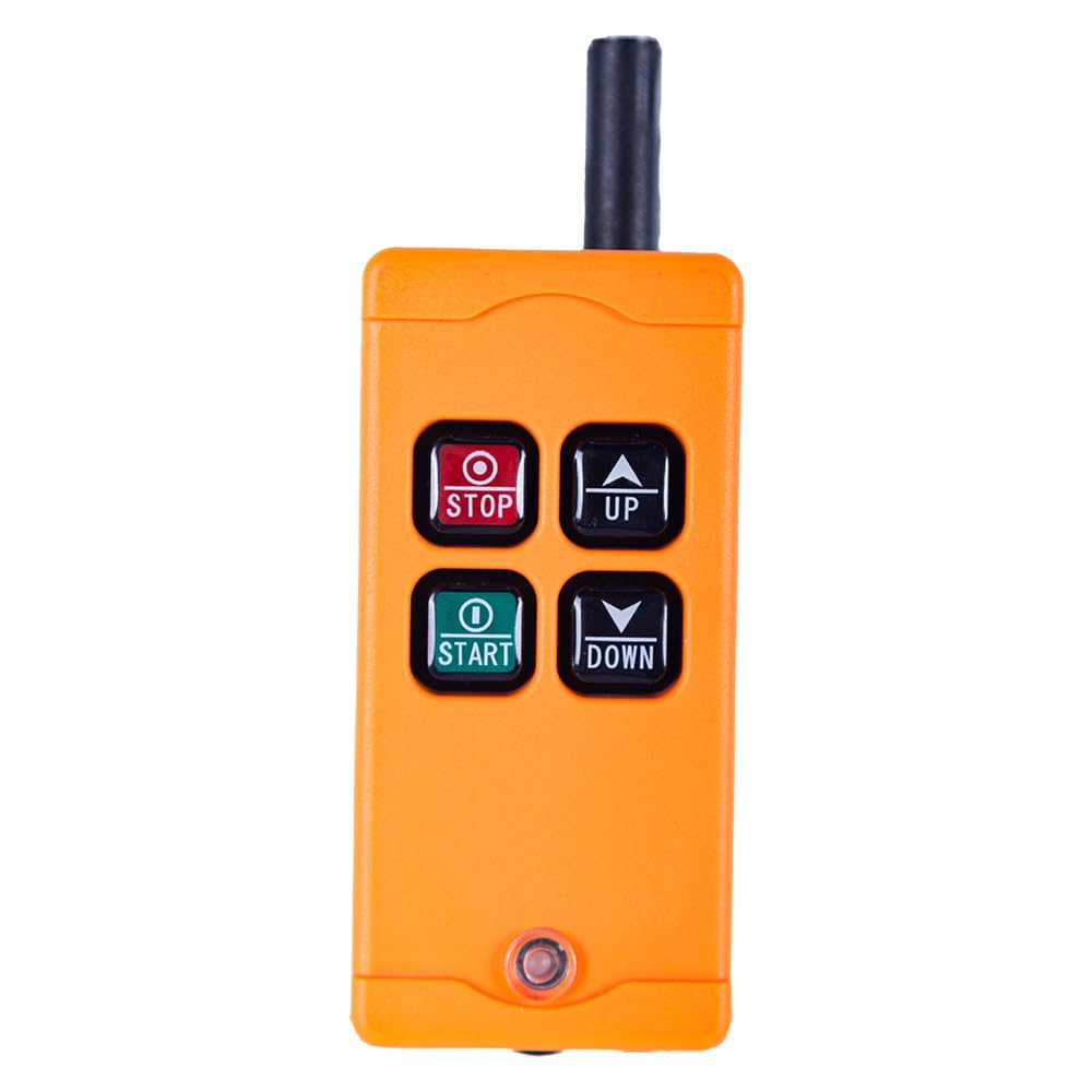 HB-2S Industrial Wireless Crane Remote Control 12V 24V Lift Hoist Radio Switch Transmitter and Receiver (1 Transmitter + DC12-24V Receiver) - Heavy Duty Construction, Warehouse & Factory Equipment Operation