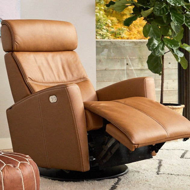 Premium Fjords Milan Recliner Chair - Modern Comfort for Living Room, Home Theater & Office - Ergonomic Leather Lounge Chair with Adjustable Backrest