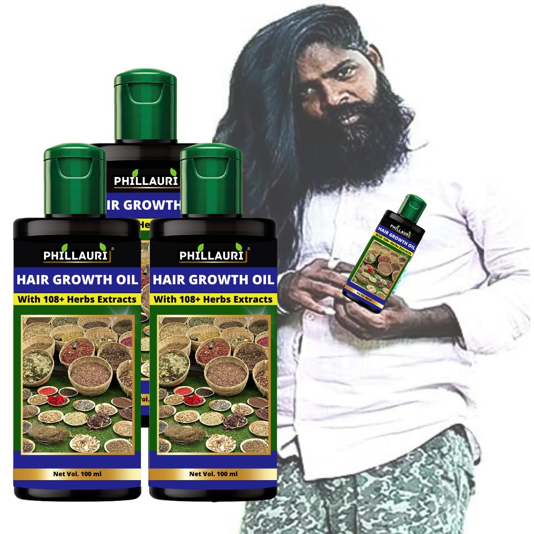 Bhringraj Herbal Hair Oil for Dandruff & Hair Fall Control - 300ml (Pack of 3) | Natural Ayurvedic Treatment for Dry Scalp & Hair Growth | Perfect for Daily Hair Care & Scalp Massage