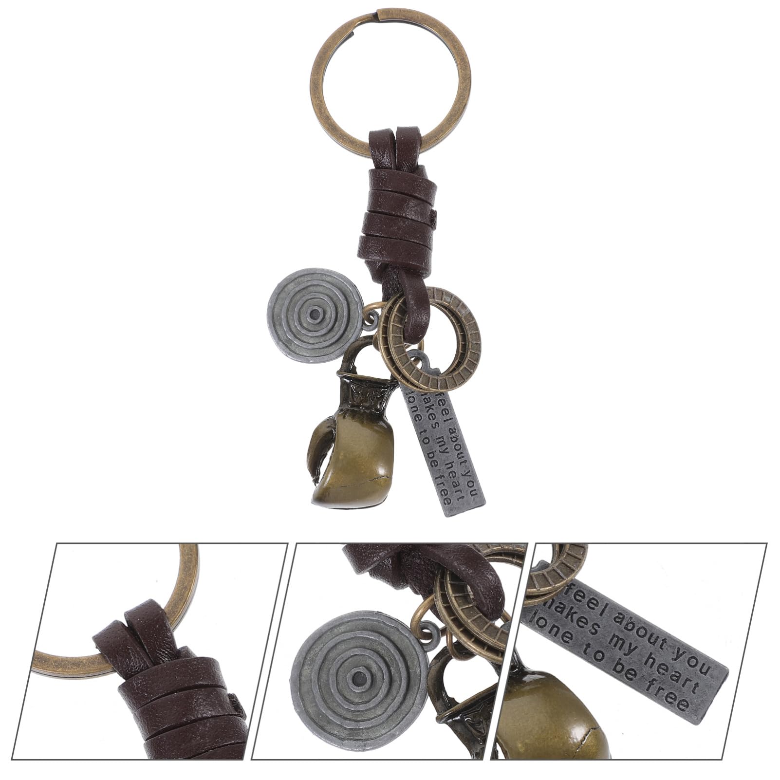 Mipcase 5pcs Boxing Keychain Set - Fitness Gloves Keyrings for Gym & Sports