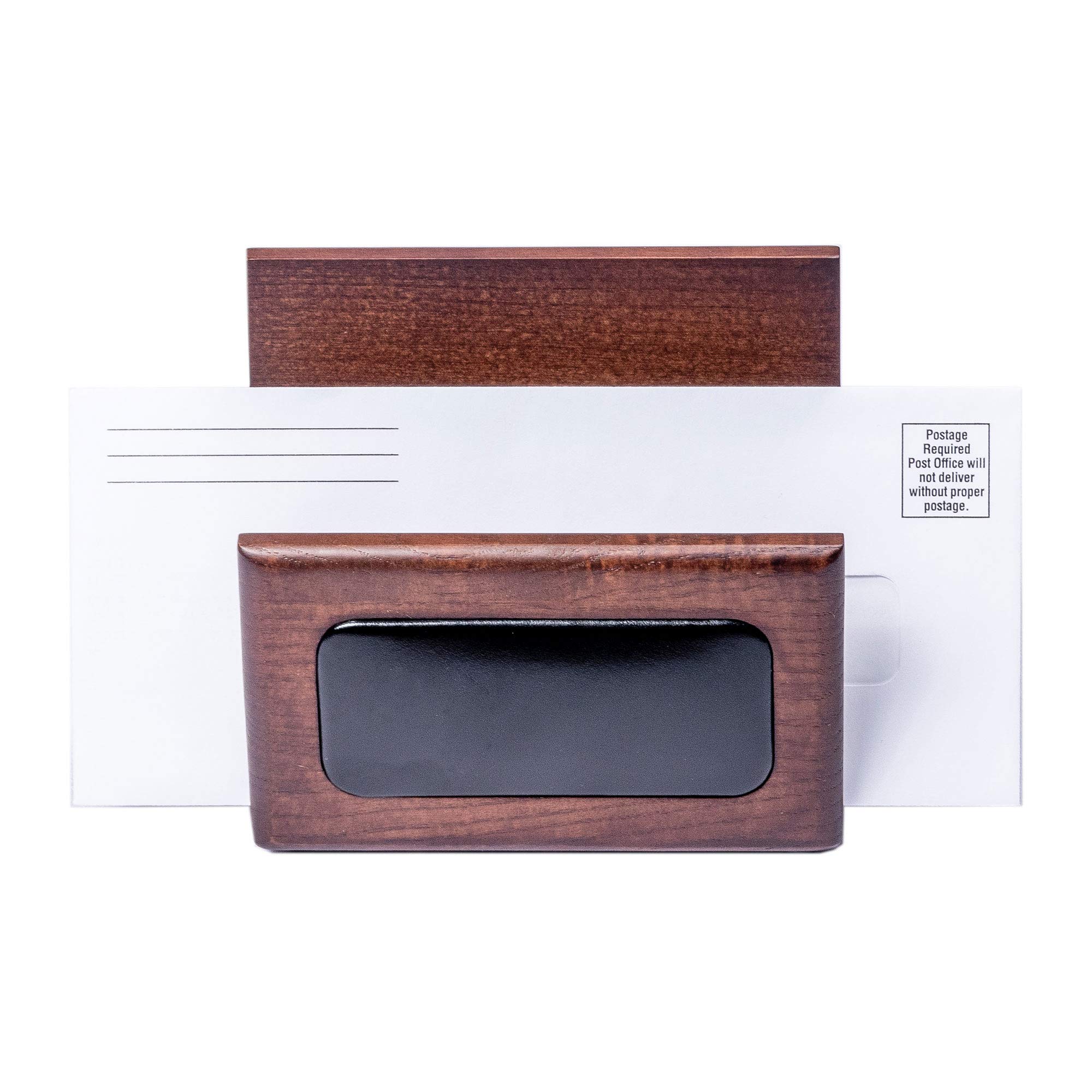 Premium Dacasso Wood & Leather Desk Set - Luxury Executive Desk Pad & Office Organizer - Walnut & Black 8-Piece Collection - Perfect for Home Office, Corporate Gifts & Professional Workspace Decor