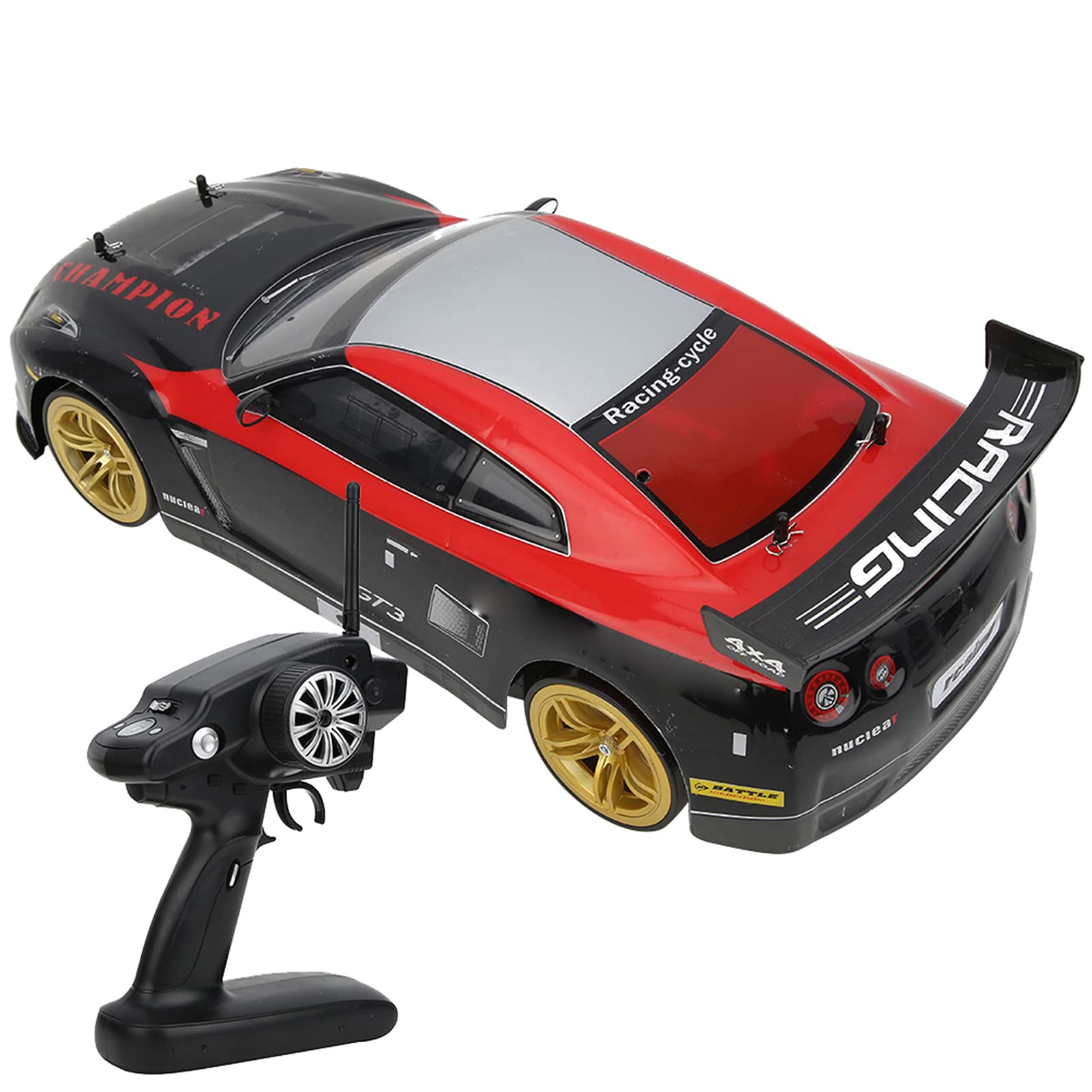 1:10 Scale 2.4G RC Racing Car with Drift Function - Remote Control Vehicle Toy for Kids & Adults - Electric Drive - Perfect for Indoor/Outdoor Racing, Birthday Gifts & Family Fun Activities