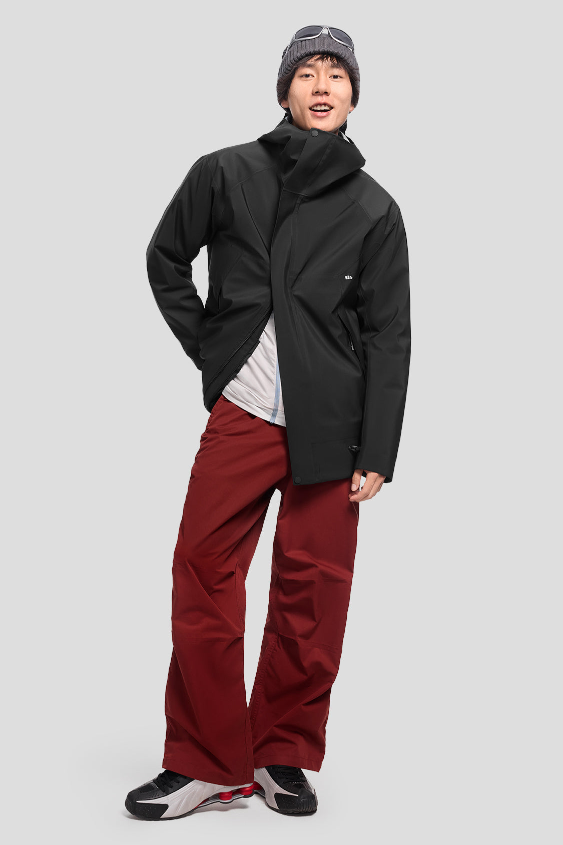 ElementFlex Men's 3-in-1 Relaxed Jacket - Lightweight Waterproof Windbreaker for Hiking, Camping & Outdoor Activities