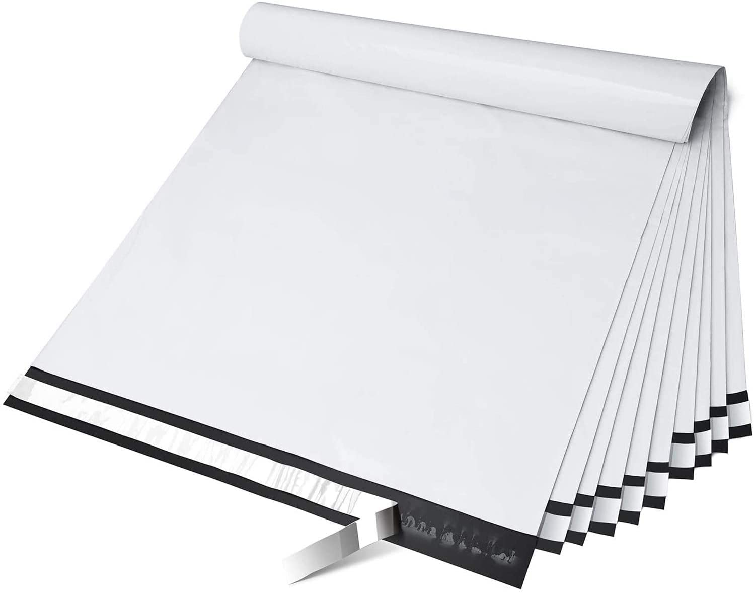 Fuxury 24x24 Inch Large Poly Mailers - 50 Pack Waterproof Shipping Bags for Clothing & Small Business | Strong Self-Seal Adhesive Mailing Envelopes | Perfect for Ecommerce, Online Stores & Retail Packaging (White)