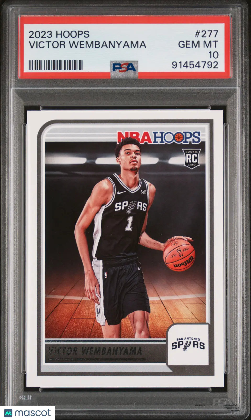 2023 Panini NBA Hoops Victor Wembanyama Rookie Card #277 PSA 10 Gem Mint - Collectible Basketball Trading Card for NBA Fans & Sports Memorabilia Enthusiasts