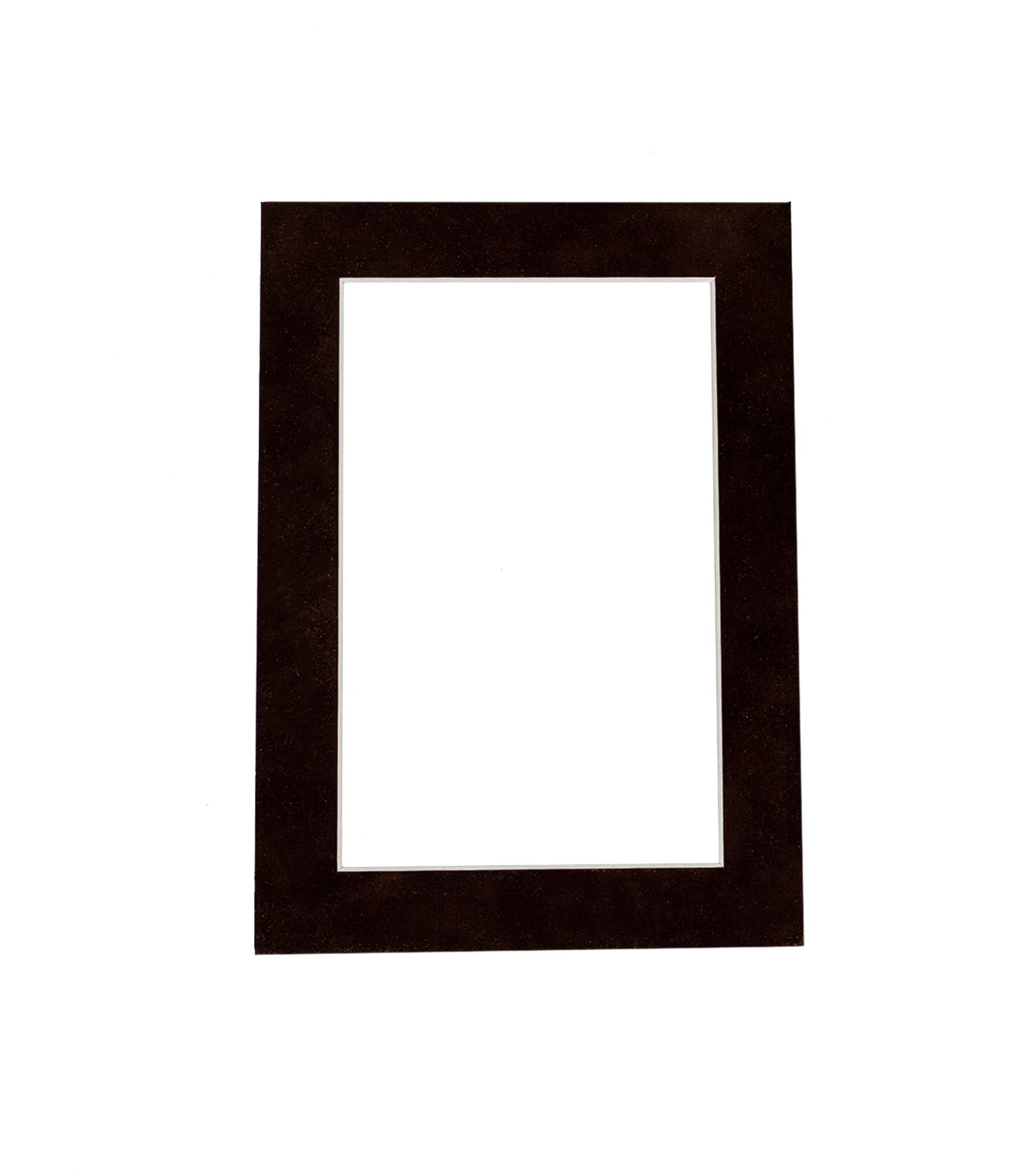 CountryArtHouse Acid-Free Cocoa Suede 12x16 Photo Mat with White Core Bevel Cut - Fits 8x10 Pictures in 12x16 Frames - Perfect for Home Decor, Gallery Displays & Professional Photography
