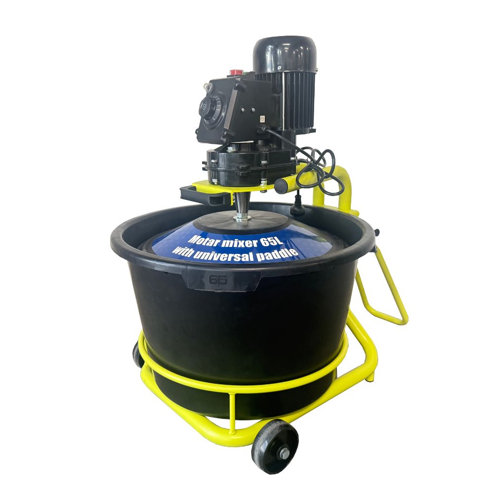 65L Drum Rotary Mixer - Heavy Duty Industrial Concrete & Mortar Mixer for Construction Sites & DIY Projects - BM677 Model