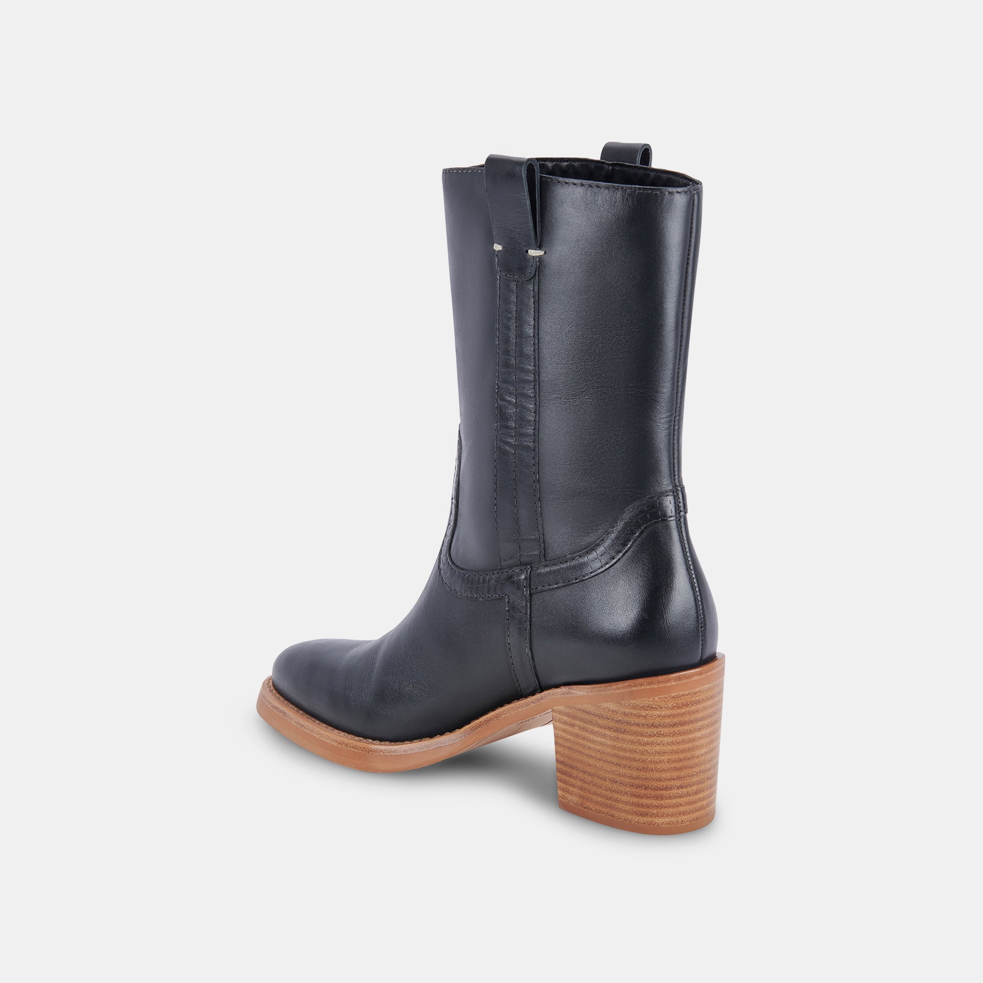 Black Leather Ankle Boots for Women - Stylish & Comfortable Chunky Heel Chelsea Boots - Perfect for Casual Outfits, Office Wear & Night Out