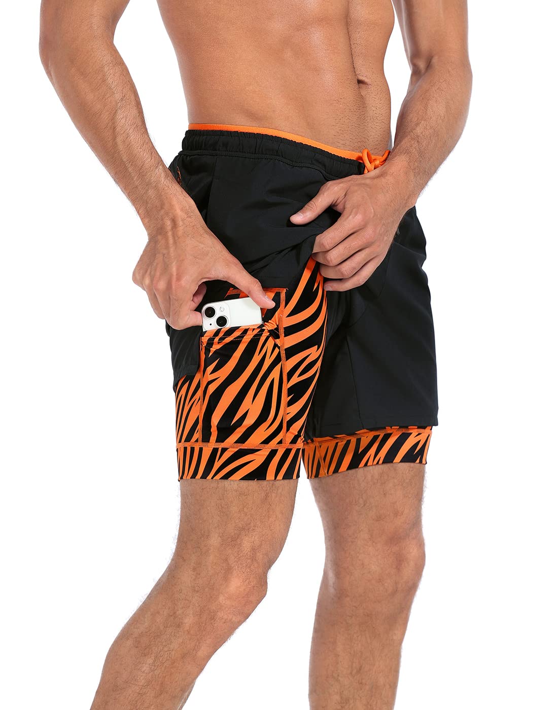 LRD Men's 5 Inch Inseam Athletic Gym Workout Shorts with Compression Liner - Perfect for Running, Training & Basketball | Moisture-Wicking & Breathable