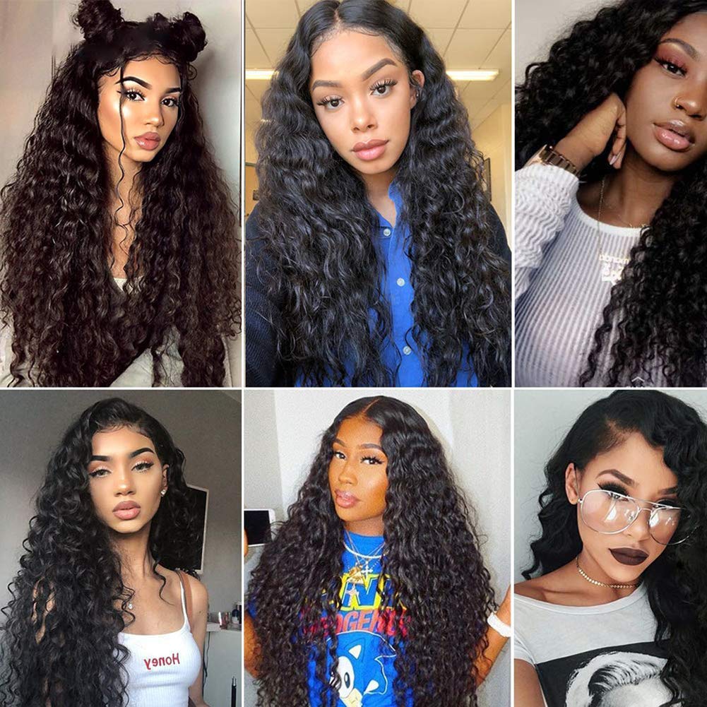 Jet Black 360 Lace Wig Human Hair Kinky Curly #1 Color Medium Cap 10A Brazilian Human Hair Wigs for Black Women with Baby Hair | 360 Lace Front Wigs for Women | Perfect for Daily Wear, Parties & Special Occasions | 12