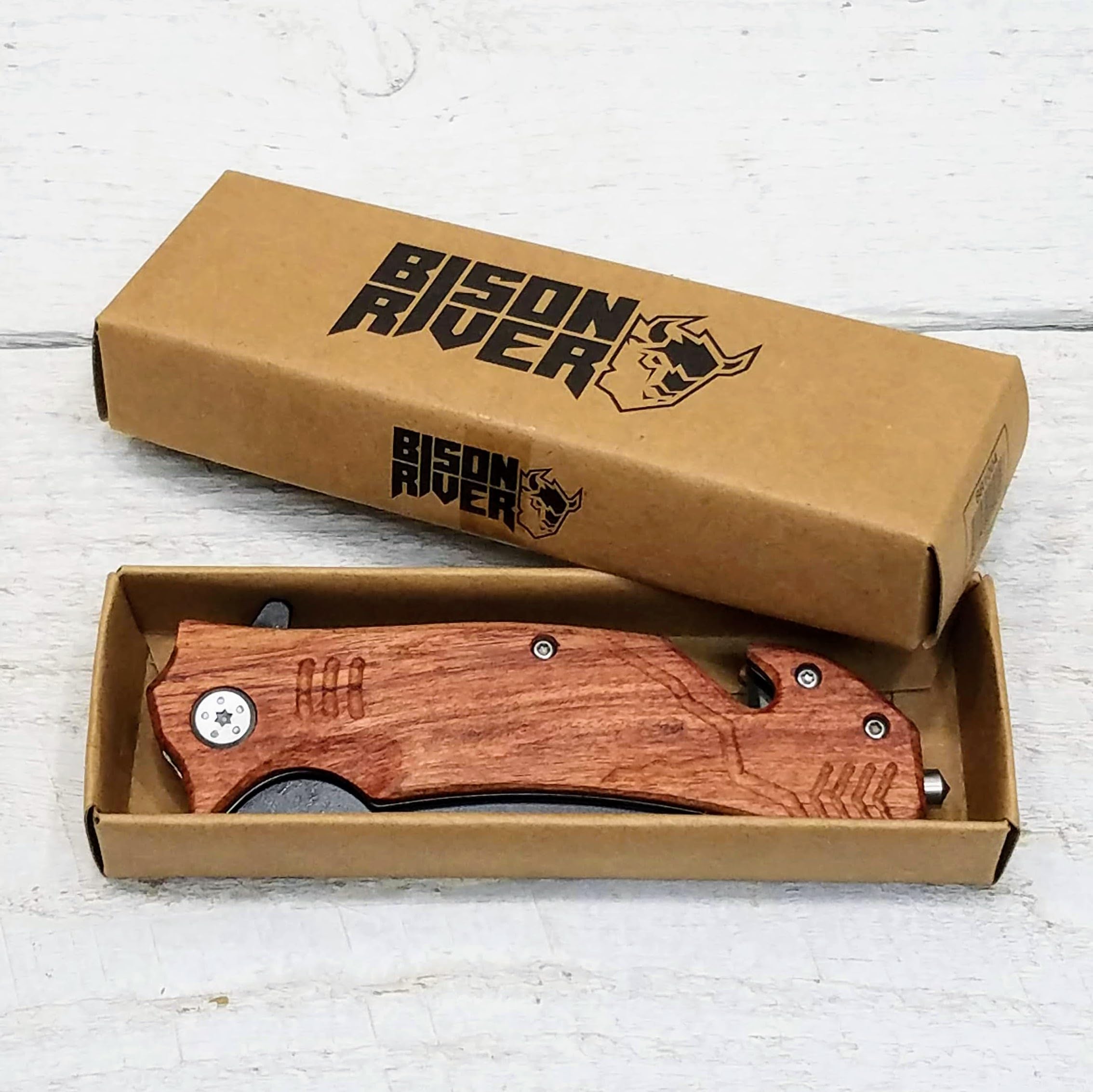 Custom Engraved Pocket Knife Set with Gift Box & Leather Sheath - Personalized Men's Gifts for Camping, Hiking, and Outdoor Adventures