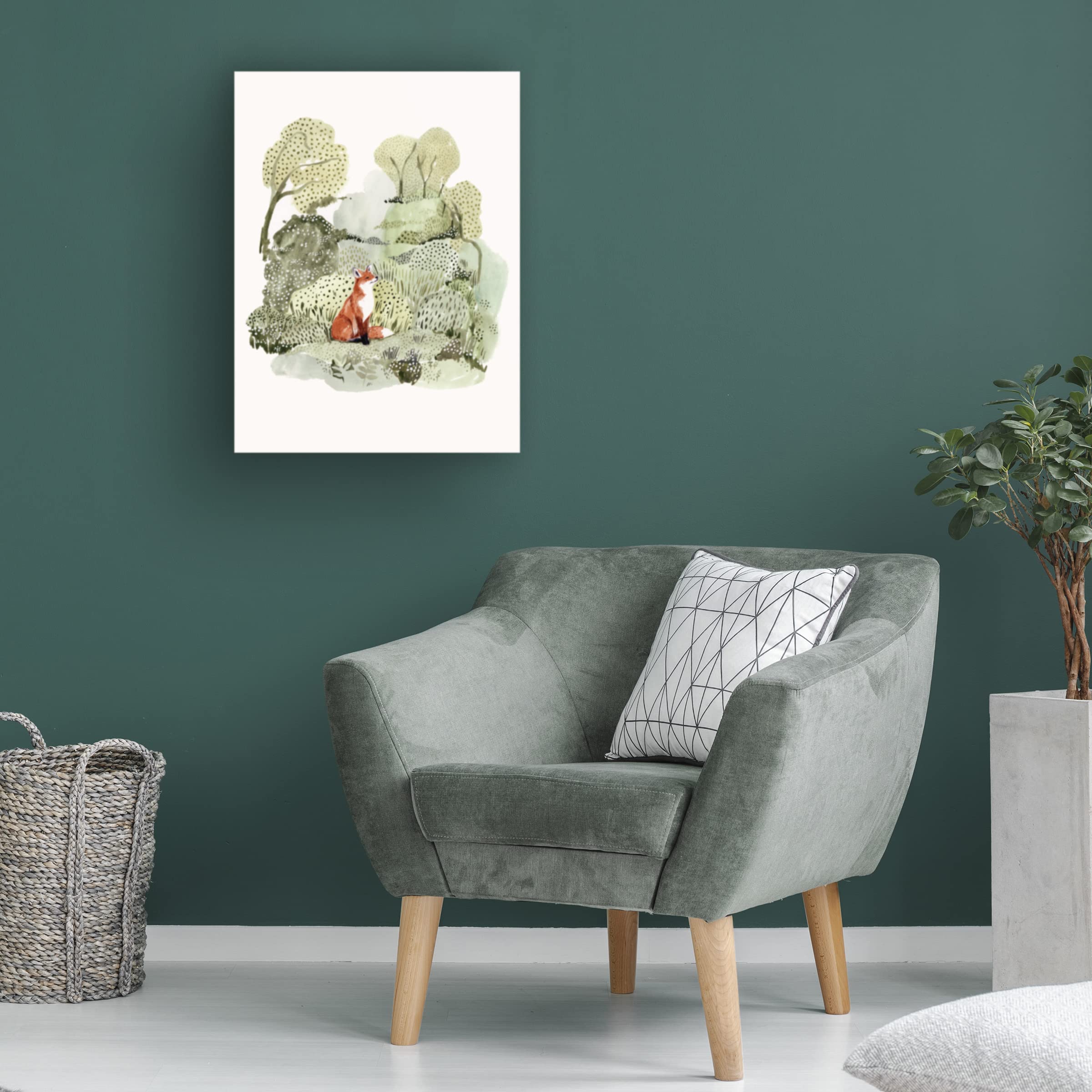 Victoria Borges 'Fox Glen I' Canvas Art Print - Premium Wall Decor for Living Room, Bedroom & Office - Handmade Landscape Painting - Ready to Hang