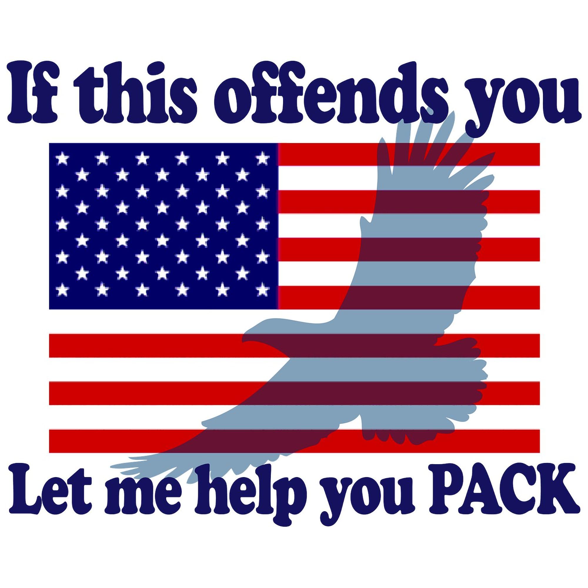Patriotic Eagle Flag Square Sticker 3x3 Inch - American Pride Car Decal Bumper Sticker for Cars, Trucks, Laptops & Windows | Perfect for 4th of July, Veterans Day & Sporting Events