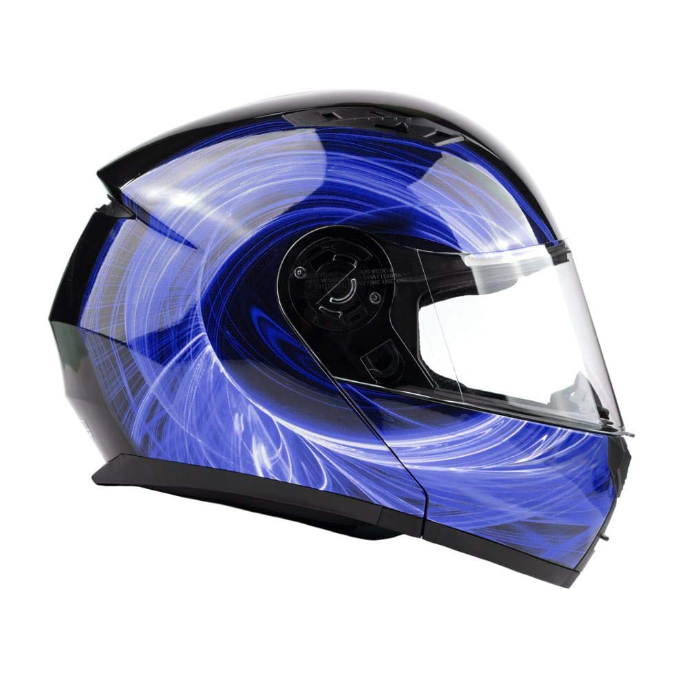 DOT Approved Modular Motorcycle Helmet for Adults - Full Face Flip Up Design with Retractable Sunglasses (Typhoon TH158) - Perfect for Commuting, Touring & Adventure Riding