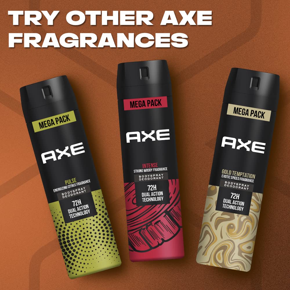 AXE Dark Temptation Men's Deodorant Spray - 7.3oz Long Lasting Body Odor Protection with Irresistible Chocolate Vanilla Scent - Perfect for Gym, Work & Everyday Freshness