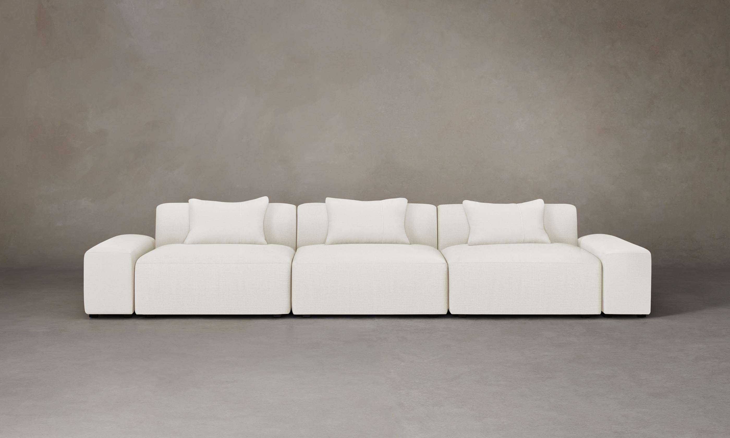 The Breuer Modular Sofa - Performance Linen Weave Fabric - Modern Sectional Couch for Living Room, Lounge & Office Spaces