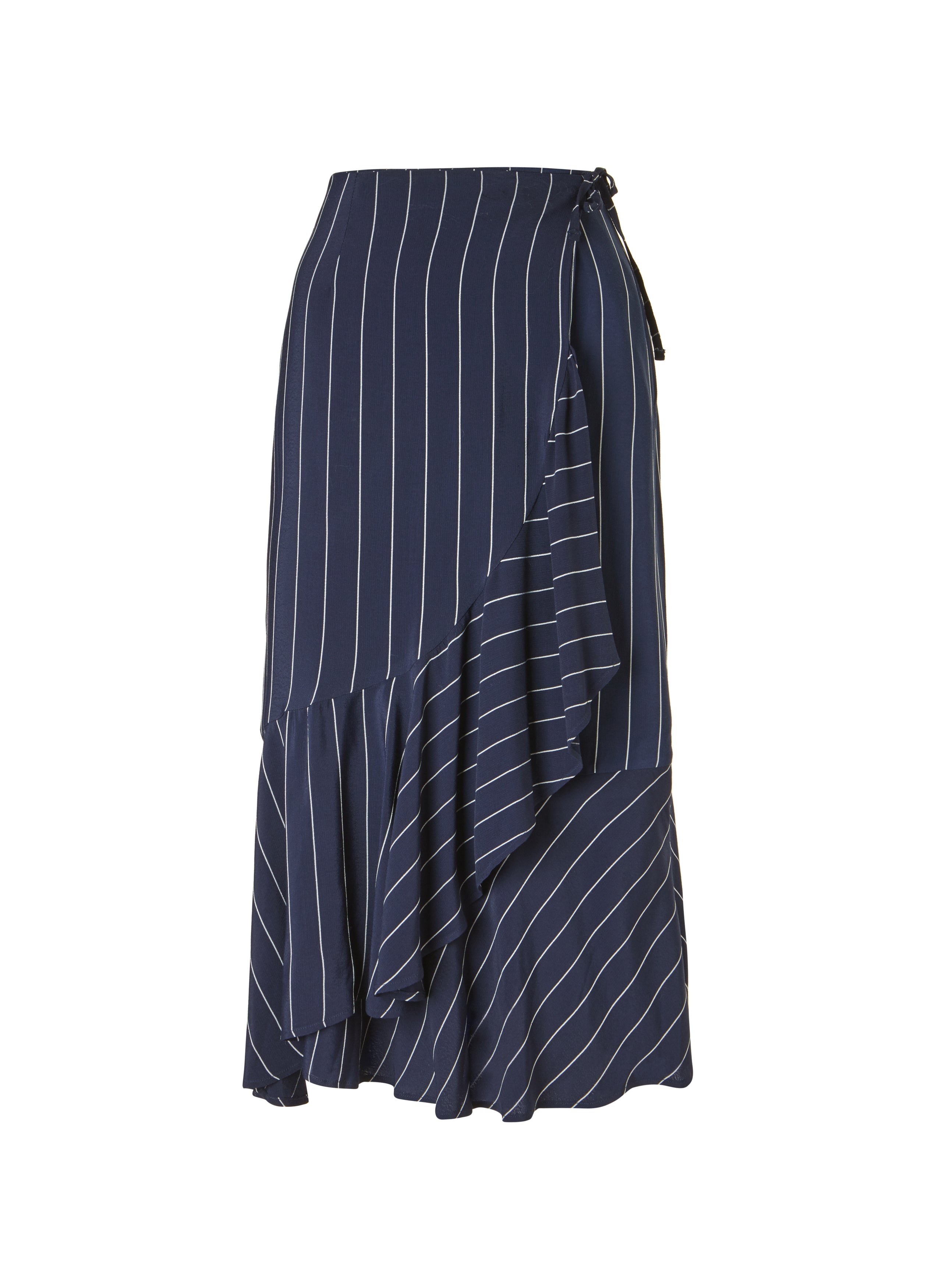 Harriet Skirt - Blue Slim Fit with White Stripes | Women's Fashion for Office, Dating & Casual Wear