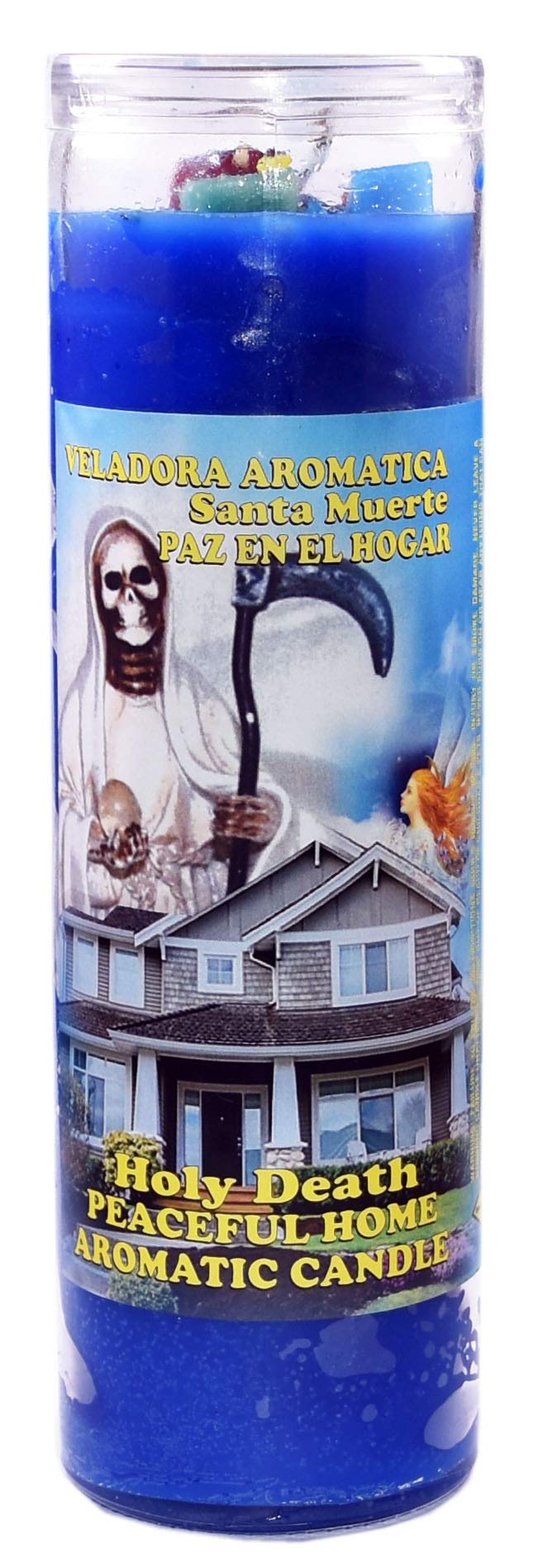 12-Piece Santa Muerte Candles Set - Holy Death Peaceful Home Decor Candles for Cocktail Parties, Altars & Spiritual Rituals (Paz en Hogar) - Perfect for Meditation, Prayer & Mexican Folk Art Displays