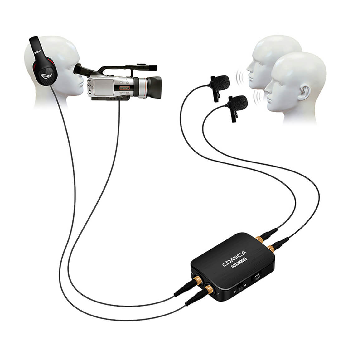 Dual Lavalier Microphone D03 - Clip-On Omnidirectional Mic with Real-Time Monitoring for Smartphones, DSLR, YouTube, Vlogging & Live Streaming (Clearance Sale)
