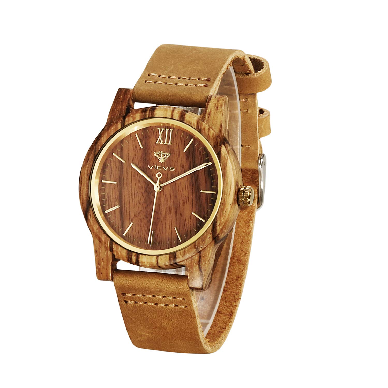 Wooden Watches for Men & Women - Walnut/Olive Wood Chronograph for Sports & Leisure