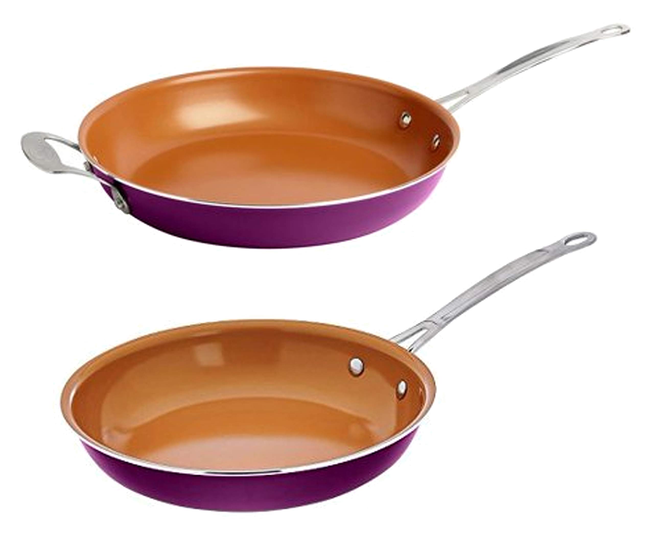 Gotham Steel Titanium & Ceramic Nonstick Fry Pan Set - 12.5