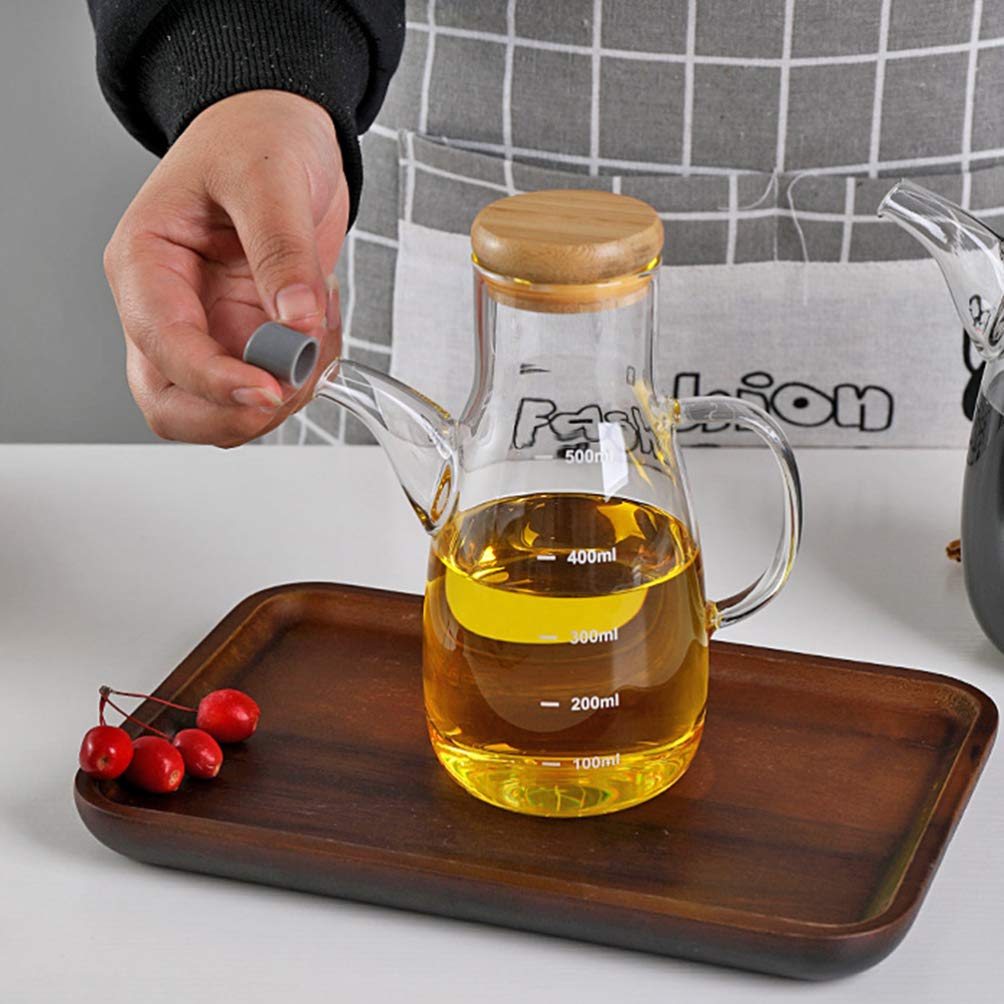 Premium Glass Oil Dispenser Bottle - High Borosilicate Glass Vinegar & Oil Bottle with Drip-Free Spout - Perfect for Kitchen, Salad Dressing & Cooking Oil Storage