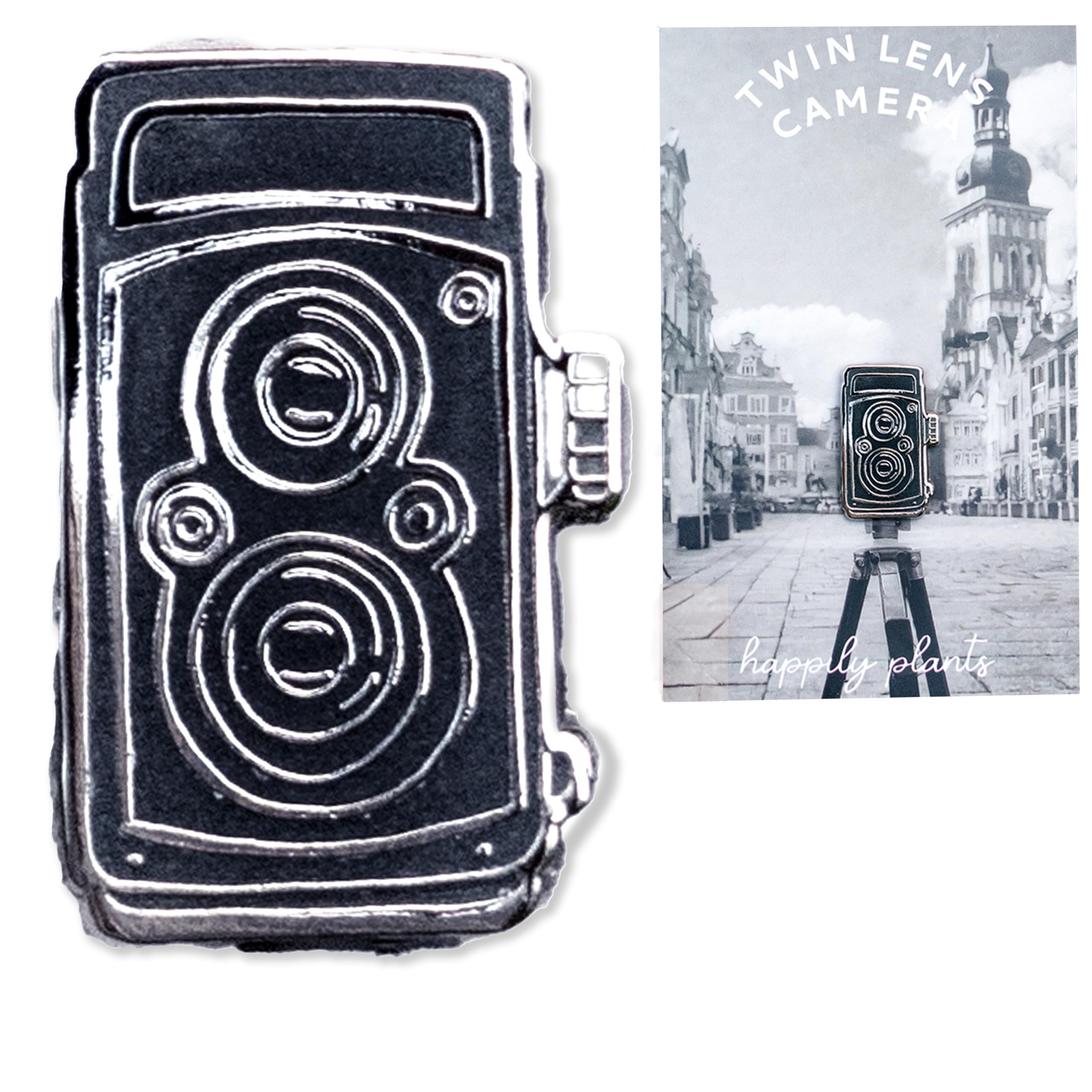Vintage Twin Lens Reflex Camera Enamel Pin - Handmade Photography Enthusiast Gift, Retro Camera Collector Accessory | Perfect for Camera Lovers, Photographers & Vintage Style Fashion | Great for Jackets, Backpacks, Hats & Camera Bags Decoration