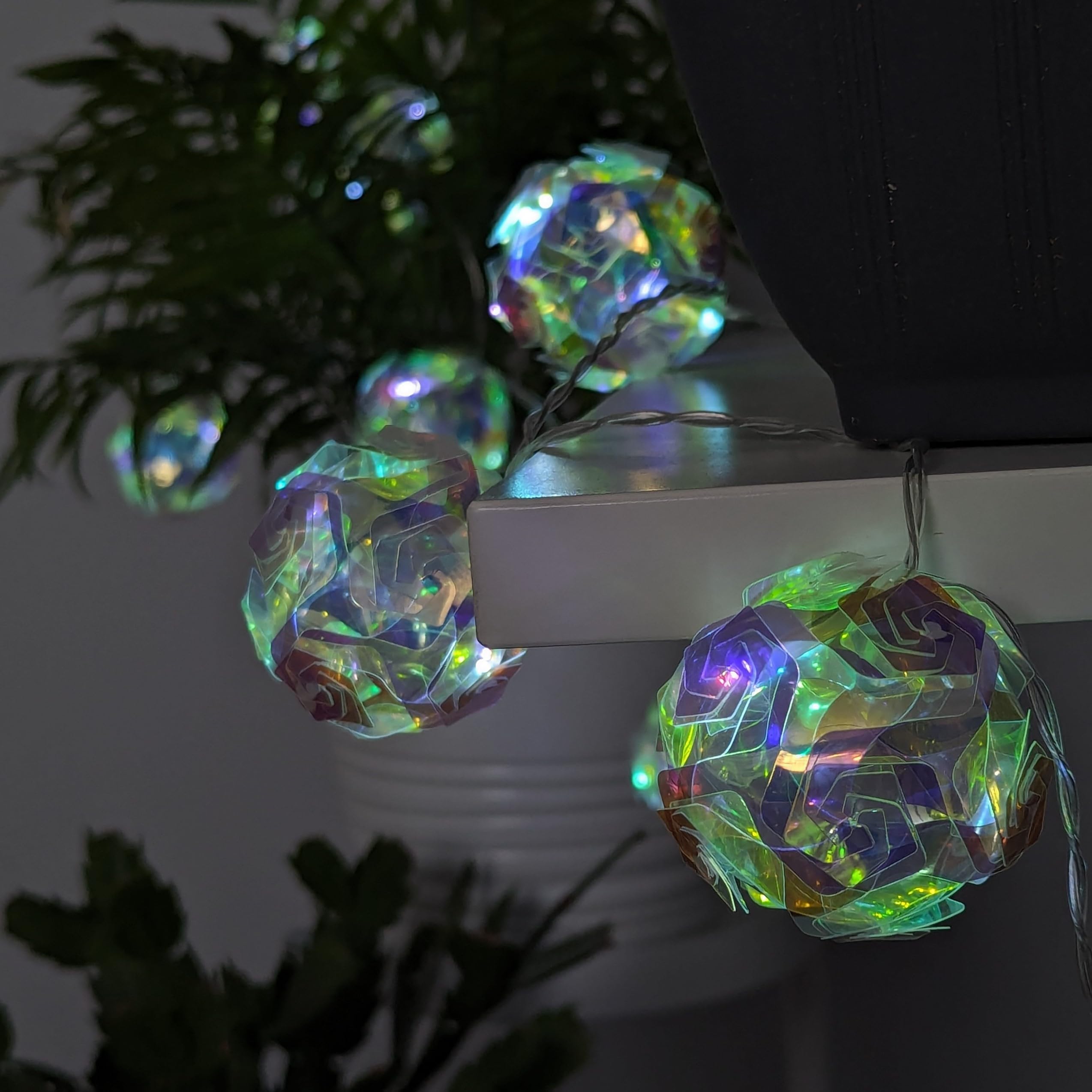 20 LED Battery Operated Fairy String Lights - 10ft White Globe Lights for Indoor & Outdoor Decor | Perfect for Bedroom, Patio, Christmas, Wedding & Party Decorations