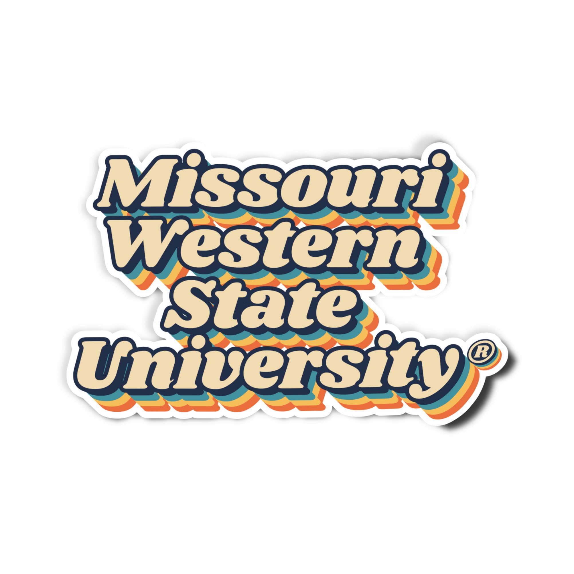 Vintage 70s MWSU Griffons Vinyl Decal Sticker - Desert Cactus Design for Laptop, Water Bottle, Car & Scrapbook | Western Missouri State University Alumni Gift & School Spirit Accessories
