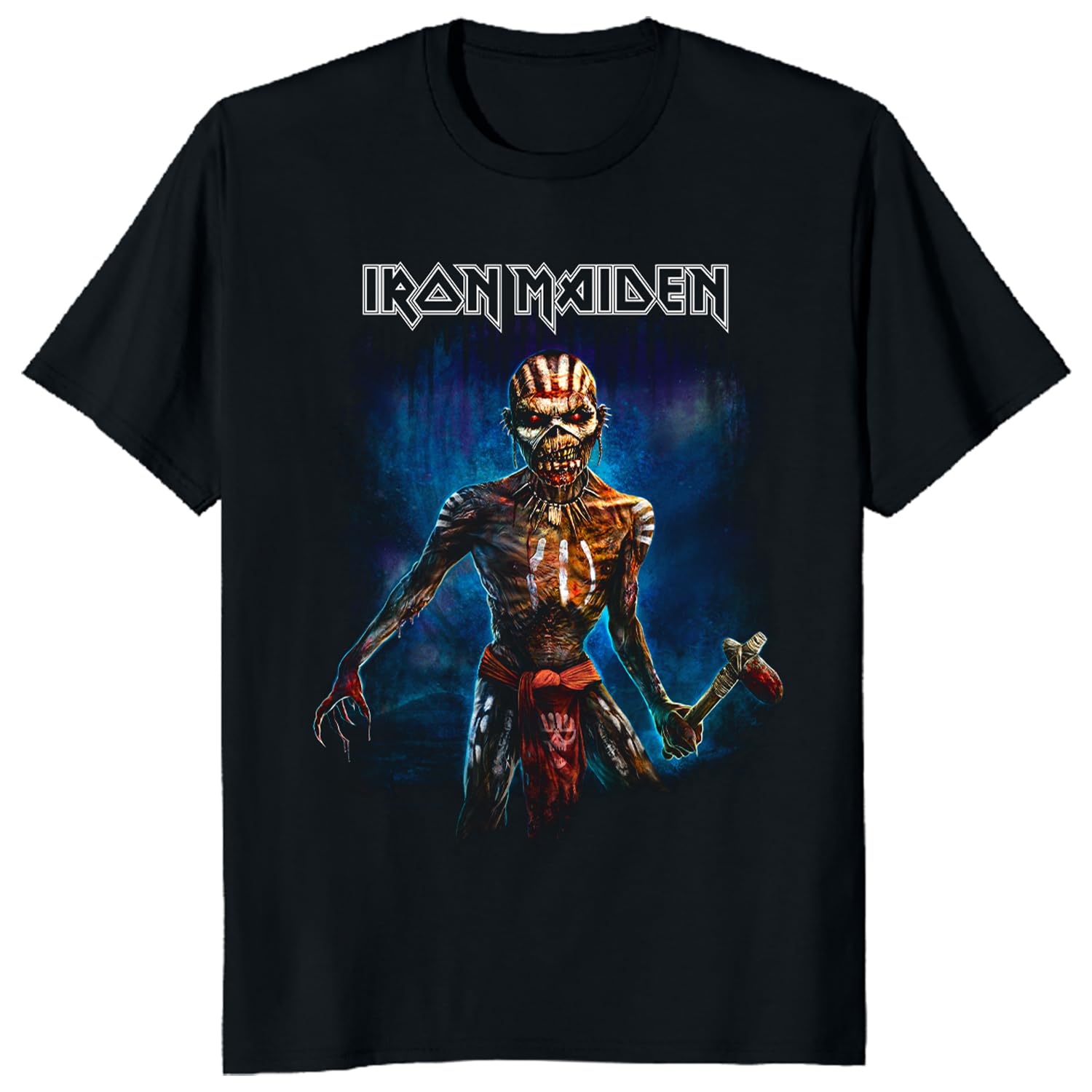 Iron Maiden The Book of Souls 2017 Tour Edition Graphic Axe T-Shirt - Heavy Metal Band Merch for Concerts & Casual Wear