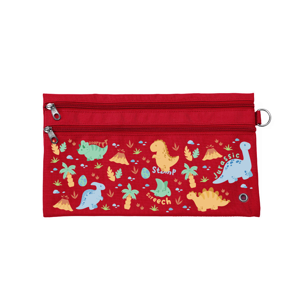 Dinosaur Themed Pencil Case - Jurassic Park Inspired School Supplies for Kids & Students - Perfect for Classroom, Backpack & Homework Organization